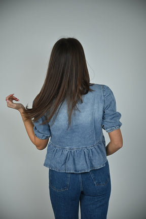 Denim Baby Doll Top