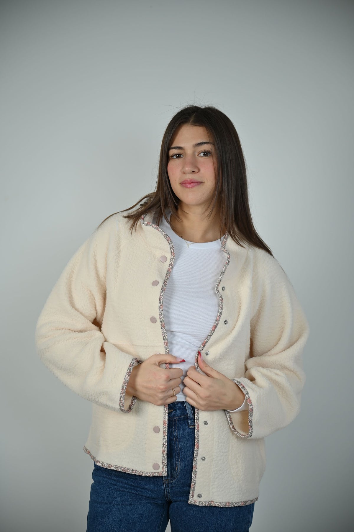 Goals Sherpa Jacket- Ivory