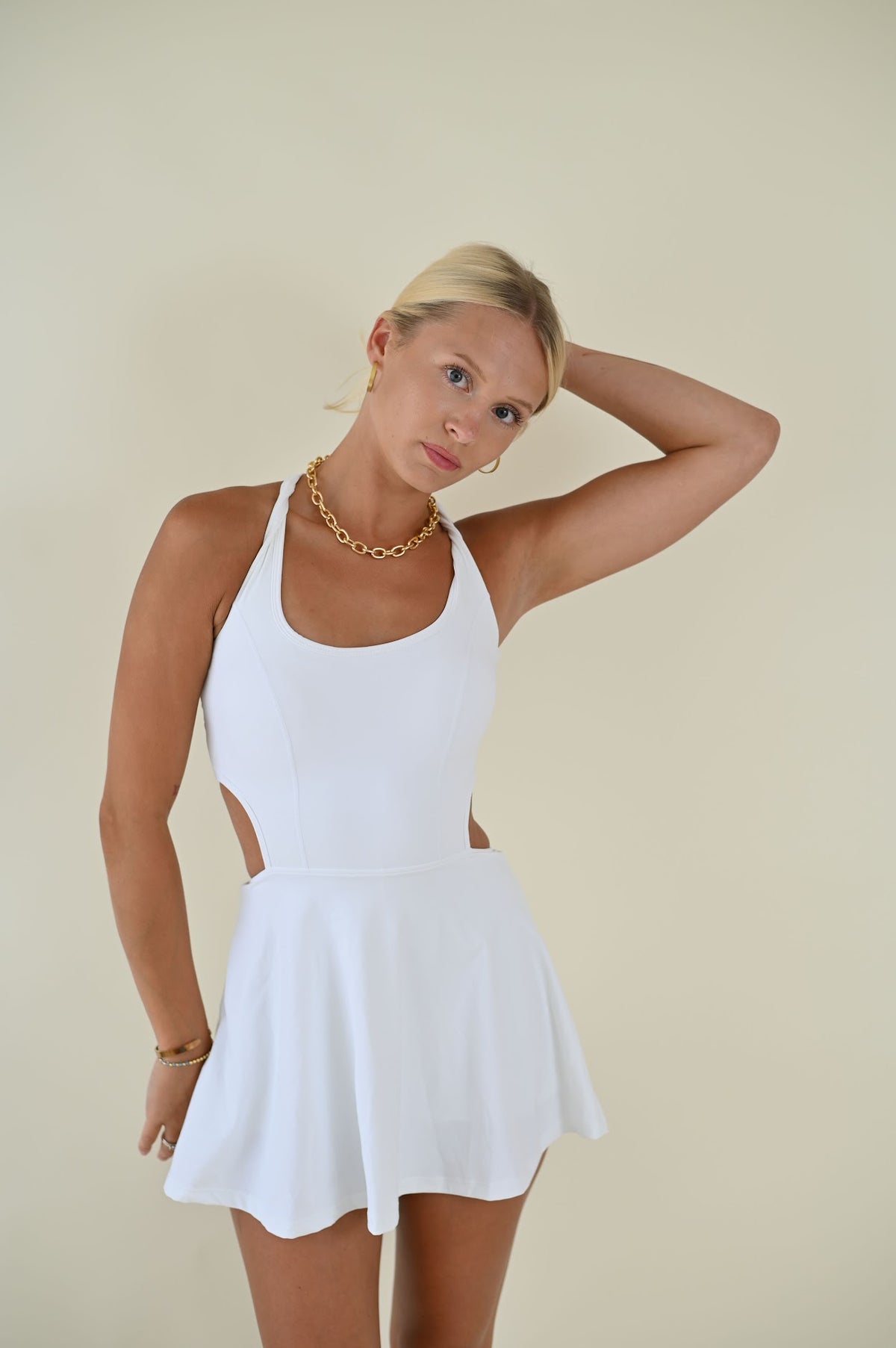 April Tennis Dress- White