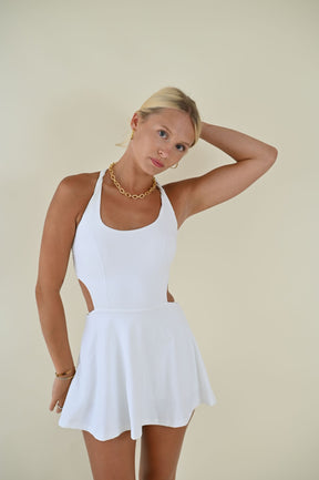 April Tennis Dress- White