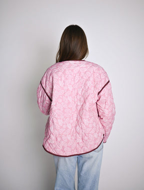 Pink Paisley Quilted Jacket