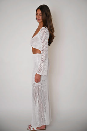 Beach CoverUp Two Piece - White