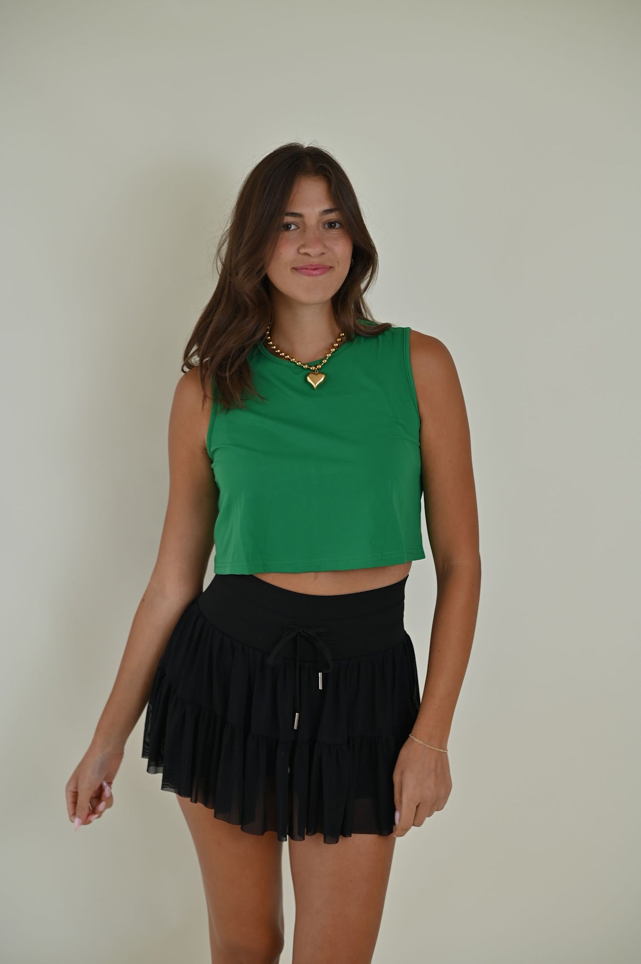 Ruffle Mini Skirt- Black