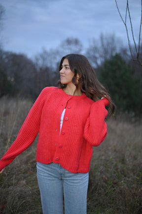 Lila Cardigan- Red