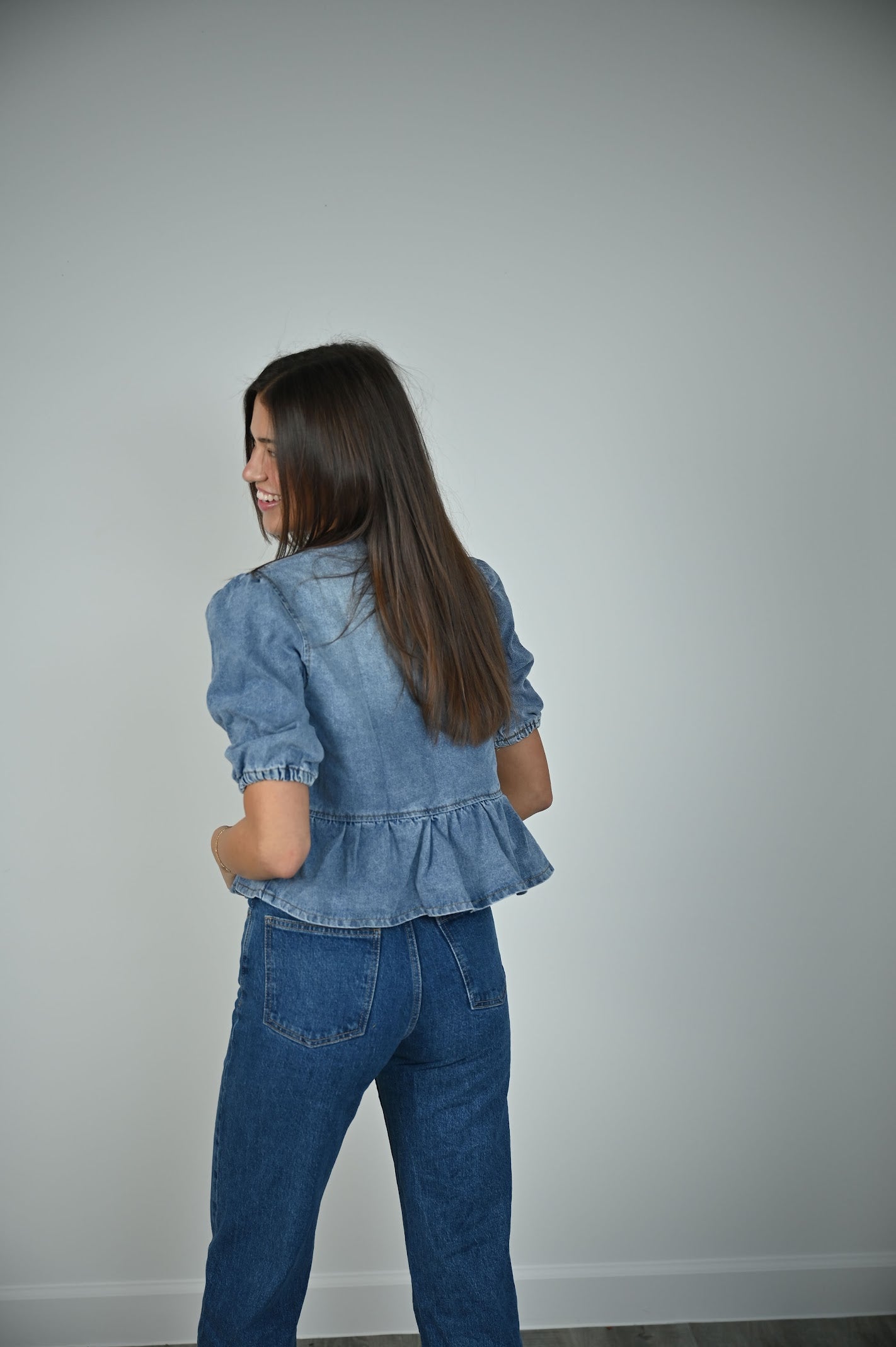 Denim Baby Doll Top