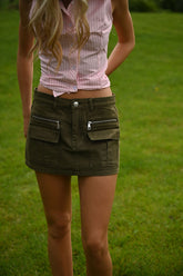 Green Cargo Skirt
