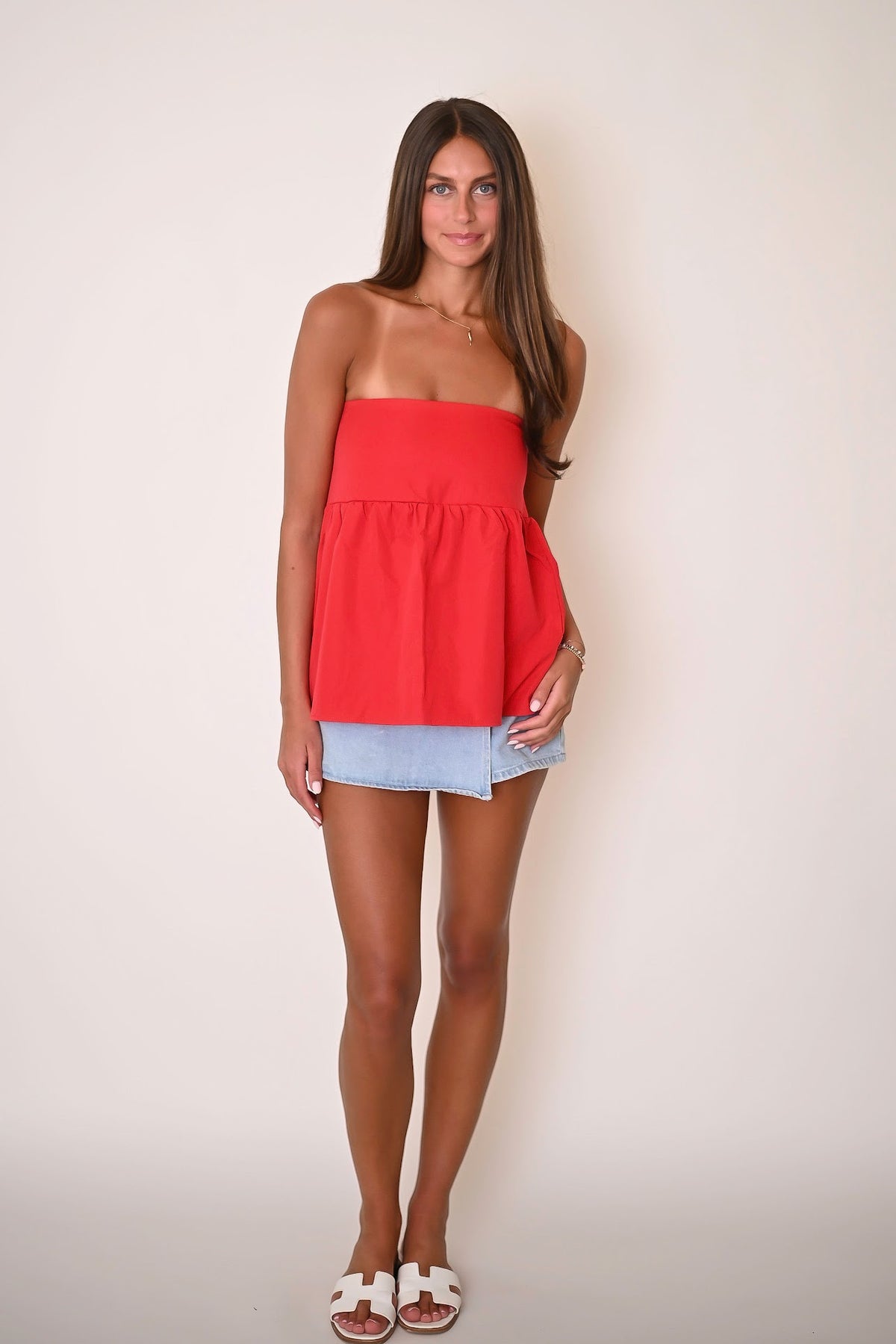 Summer Tan Top - Red