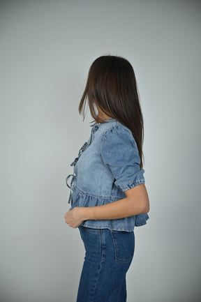 Denim Baby Doll Top