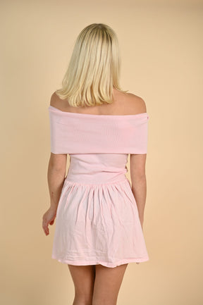 Rose Petal Off-Shoulder Dress