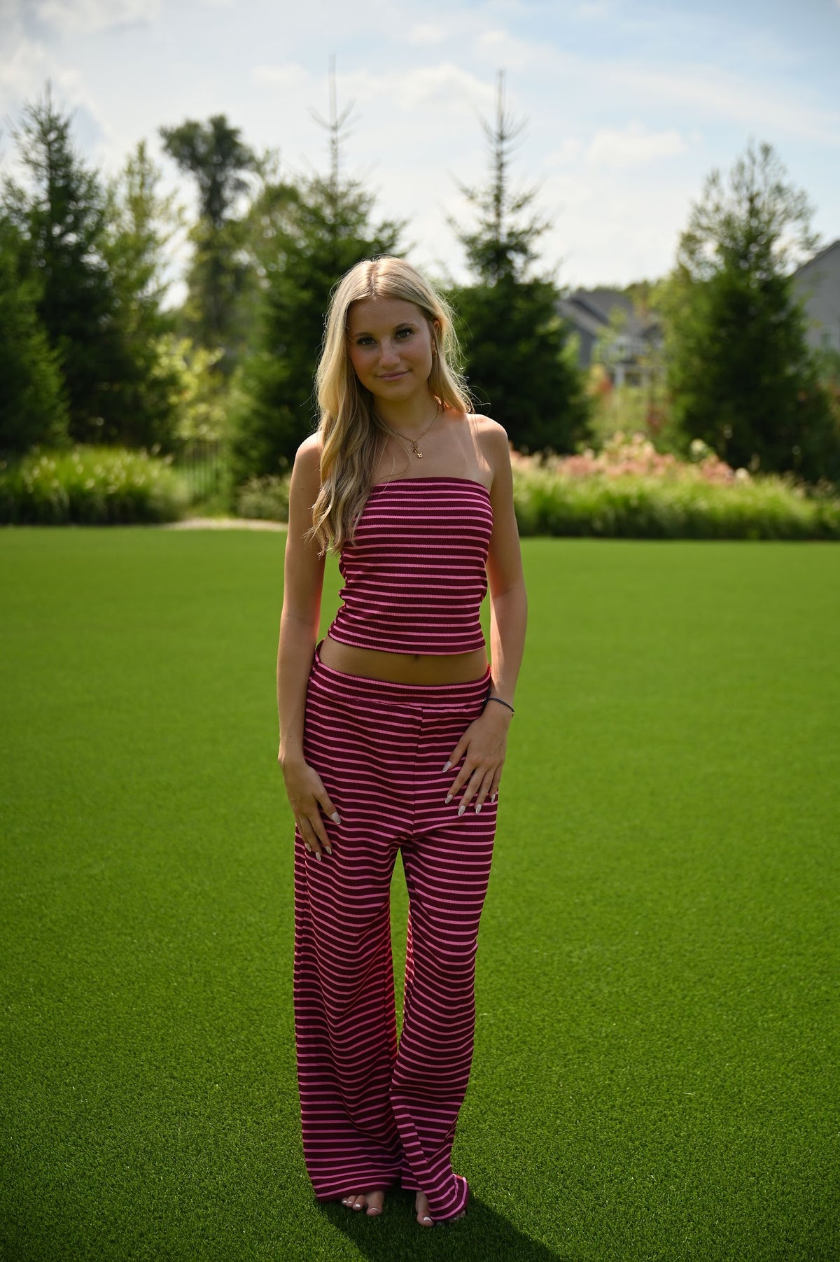 Stripe Summer Set- Cherry
