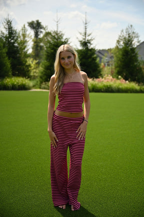 Stripe Summer Set- Cherry