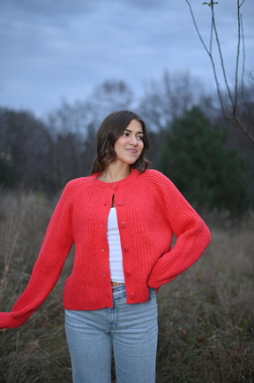 Lila Cardigan- Red