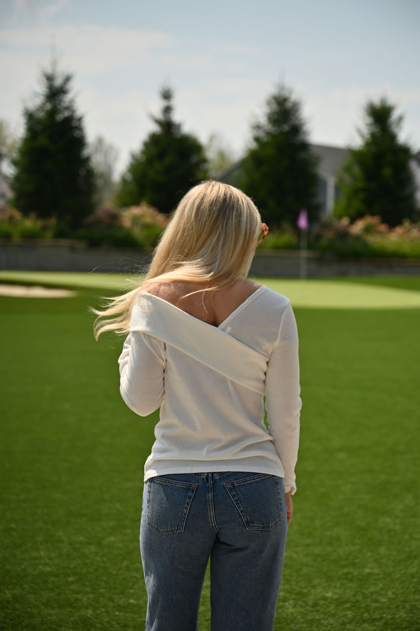Crossover Sweater - White