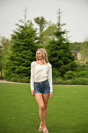 Crossover Sweater - White