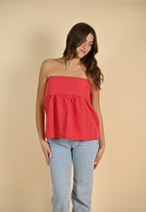 Summer Tan Top - Red