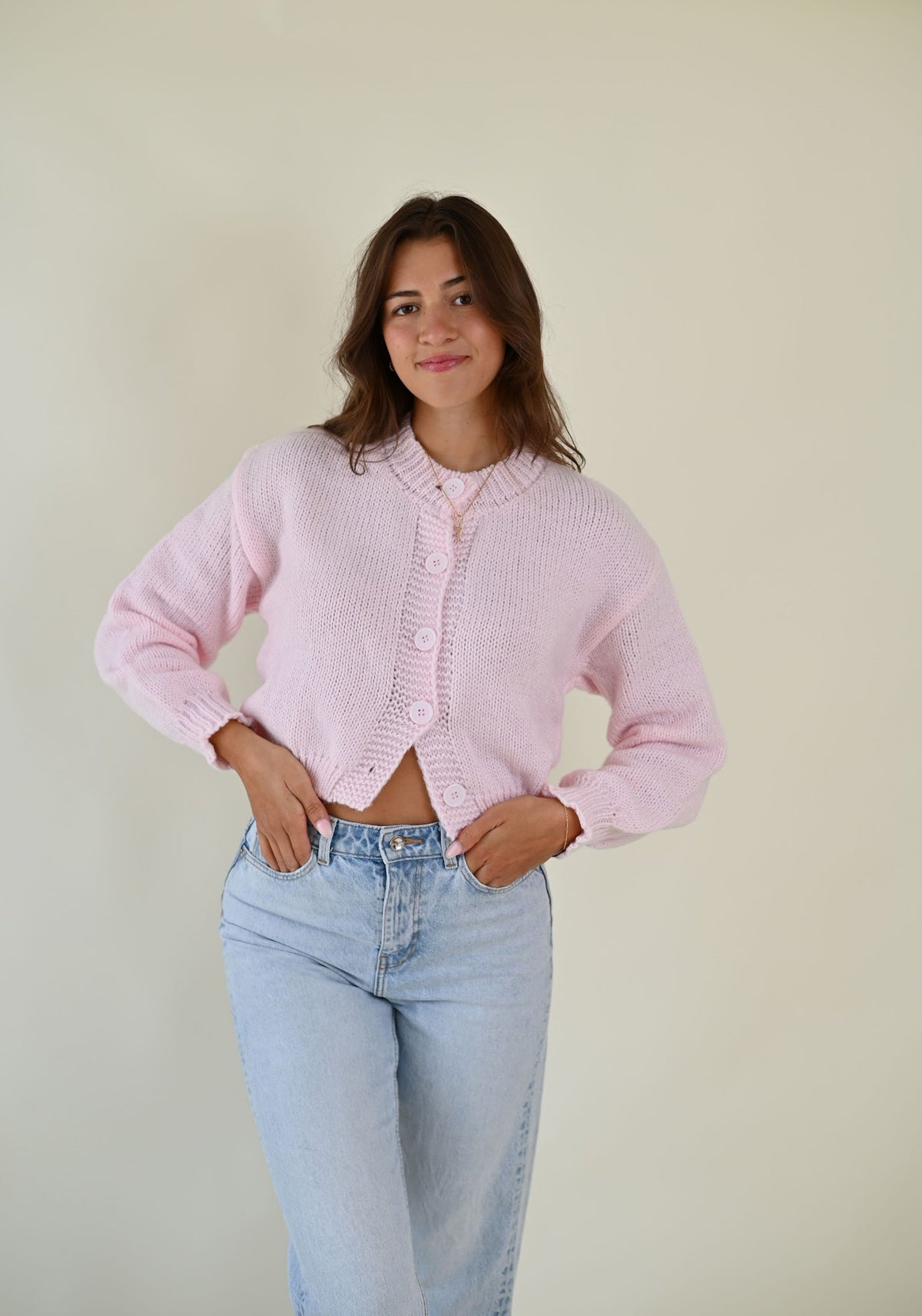 Pastel Cardigan- Pink