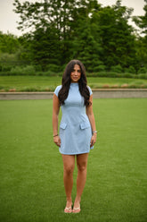 Claire Dress-Blue
