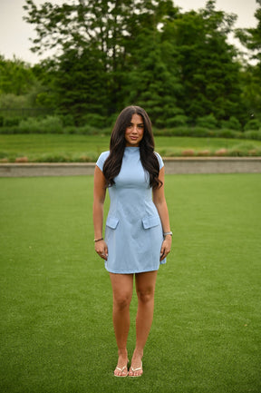 Claire Dress-Blue