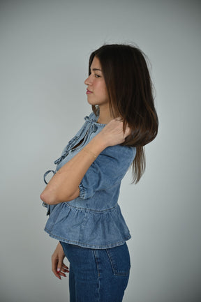 Denim Baby Doll Top