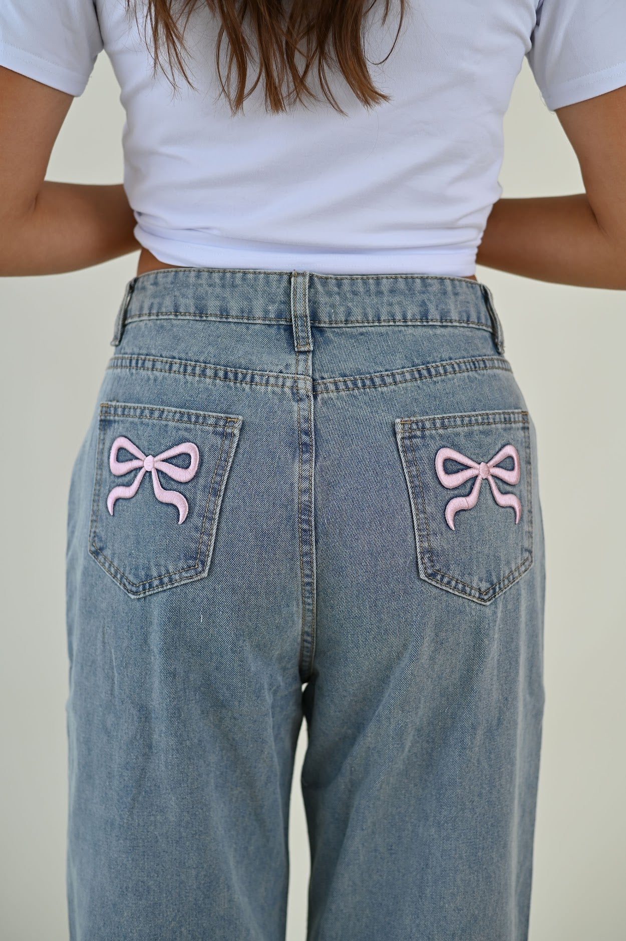 Bow Jeans- Blue