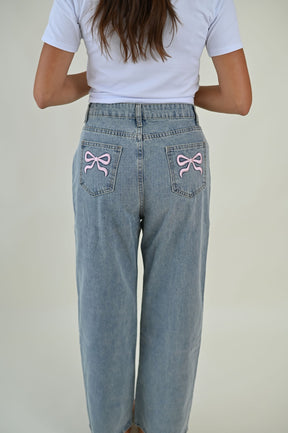 Bow Jeans- Blue