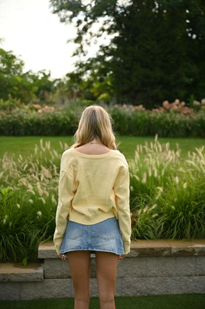 Basic Cardigan- Yellow