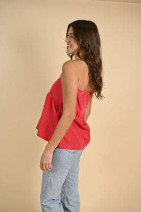 Summer Tan Top - Red