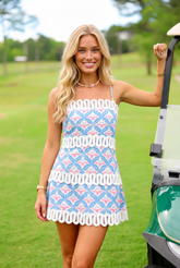 Palm Dress - Blue